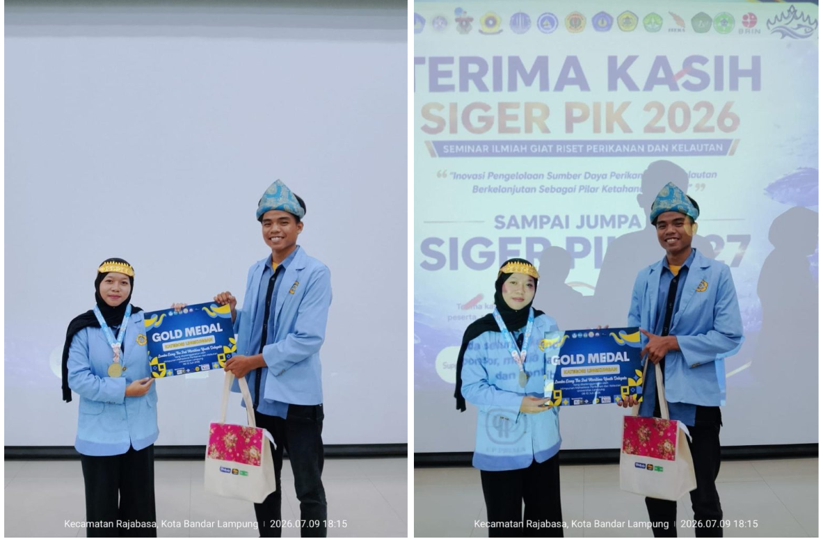 Harumkan Nama Polsri, Mahasiswa Teknologi Akuakultur Raih Gold Medal di The 2nd Maritime Youth Delegate 2026